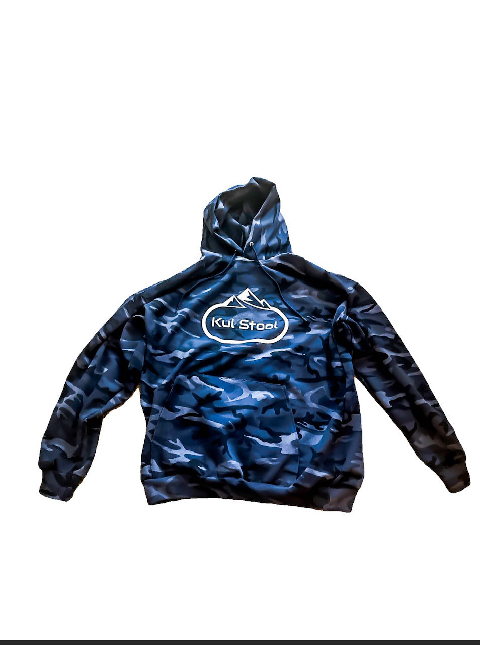 Dark Blue Camo Hoodie - Kul Stool